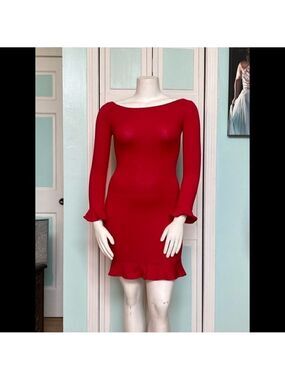 Long Sleeve Off shoulder Plus size Bodycon dress 10 12 Large